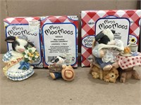 3-Vintage Mary's Moo Moo Figurines