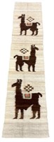 PERUVIAN LLAMA HAIR WOVEN RUG