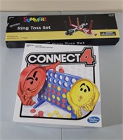 Ring toss and connect 4 games. Parts not verified