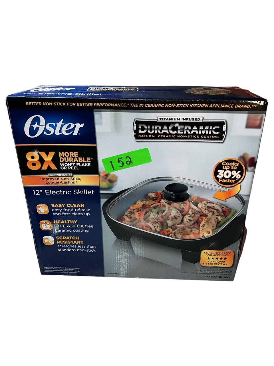 Oster Electric 12" Skillet - Dura ceramic NEW