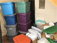 plastic bins and lids