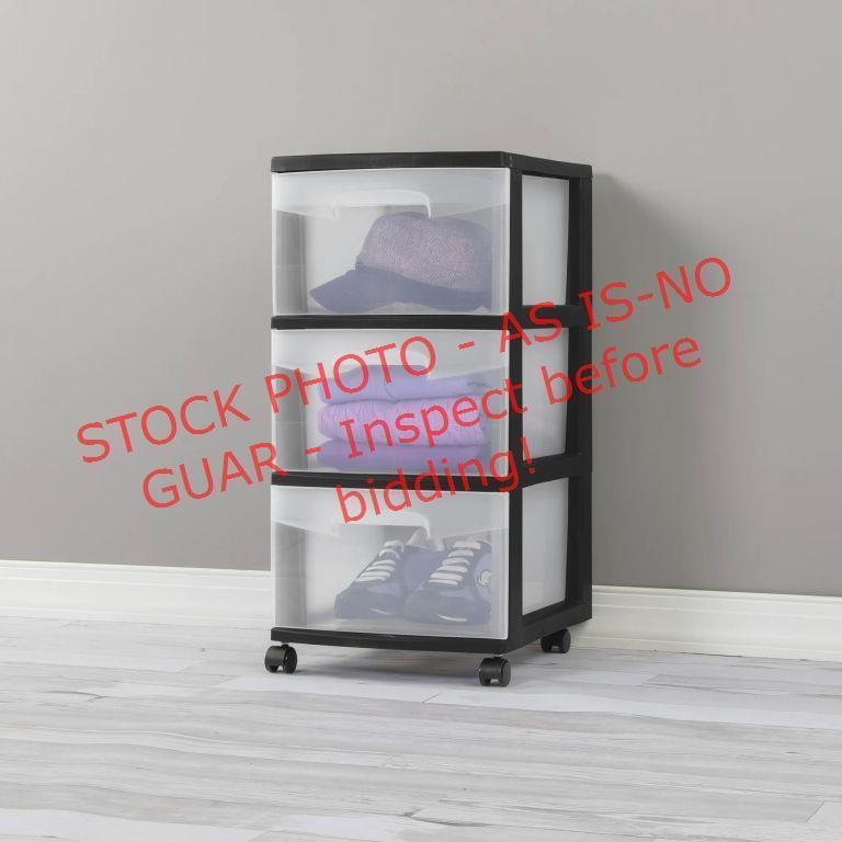 Sterilite 3 Drawer Plastic Cart