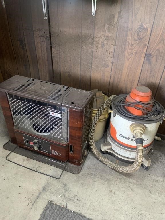 Kerosene heater and shop vac