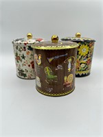 Trio of Decorative Tins with Lids