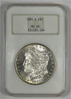 1880-S Morgan Silver $1 Fatty NGC MS65