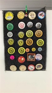 Buttons, firefighter hat, military badges, Jim,