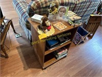 Wooden Stand & Books