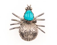 Les Baker Jewelry Shop Turquoise Insect Pin