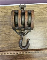 Primitive Wooden Pulley