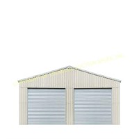 E. NEW Double Garage Metal Shed 25x33ft