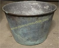 Large Solid copper pot 15x10