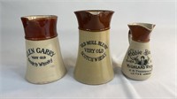 3 WHISKY WATER JUGS INCLUDES OLD MULL, GLENNGARRY