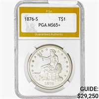 1876-S Silver Trade Dollar PGA MS65+