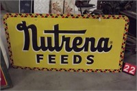 LARGE TIN NUTRENA FEED SIGN 72" W X 36" T