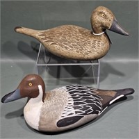 PAIR OF R. T. BELL MINIATURE PINTAIL DECOYS