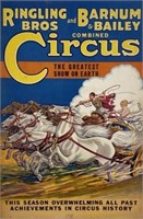 RINGLING BROS. BARNUM & BAILEY CIRCUS WINDOW CARD