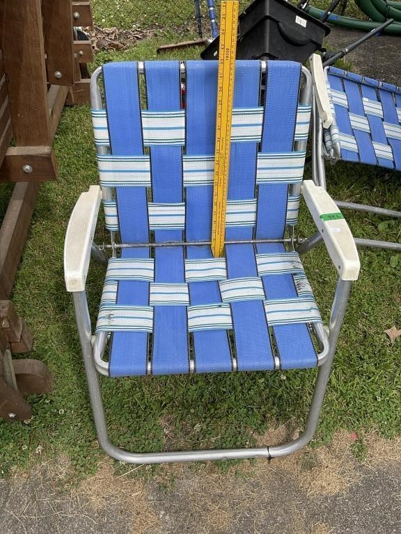 Aluminum Webbed Lawn Chair damage to webbing