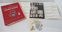 American stamp album binder with loose and