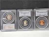 Graded Quarter, Nickel & Penny Coins See Grade