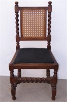 Vintage Barley Twist Dining Chair w/ Cane Back