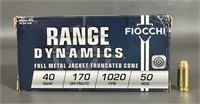 Fiocchi .40 S&W 170 Gr. FMJTC Ammo -50rds