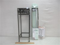CHIC METAL PLANT STAND, TOWEL BAR + SWAG HOLDER