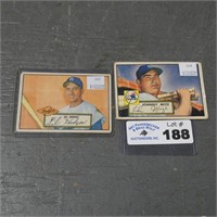 1952 Topps Gil Hodges & Johnny Mize Cards