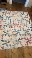 Antique quilt, very  worn, great craft quilt