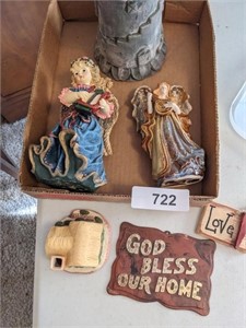(2) Angels, Lighthouse Candle & Other