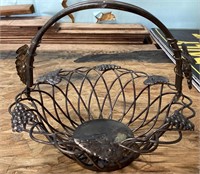 Metal Fruit Basket with Garnish