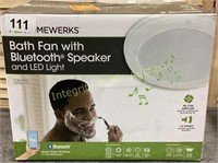 Homewerks Bath Fan w/Bluetooth Speaker & LED Light