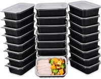 OTOR 25 Sets Meal Prep Containers 24 oz with Clear