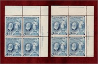 CANADA 1947 GRAHAM BELL PLATE 1 & 2 BLOCKS #274