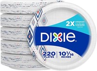 Dixie Paper Plates, (5 packs of 44 Plates)