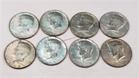 8- Kennedy Half Dollars (1967 & 1968)