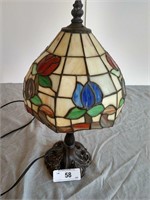 Mini Vintage Stained Glass Lamp