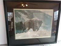 Vintage Courage to Endure Buffalo Print by Michael
