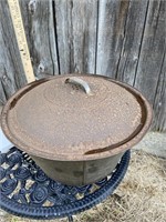 Large Metal Pot with Lid
