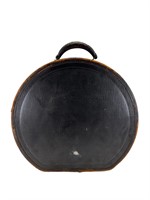 Vintage Round Leather Suitcase