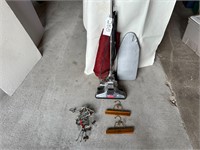 Royal Chrome vacuum, ironing board, hangers