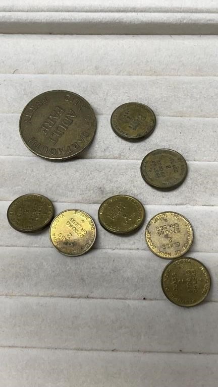 7 Vintage Canso Causeway And Dartmouth Ferry Token