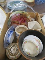BOX - ASSORTED CHINA  AND GLASS
