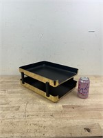 Vintage gold tray file organizer