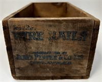 GREAT SAINT JOHN WIRE NAILS ADVERTISING CRATE