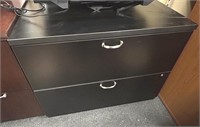 2 DRAWER  BLACK  LATERAL FILE CAB
