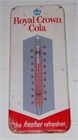 TIN ROYAL CROWN COLA  ADVERTISING THERMOMETER