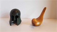 CARVED BIRD + MEDIVAL MASK