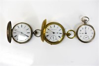 Antique Sterling and Coin Pocket Watches