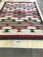 40x58 AUTHENTIC NATIVE AMERICAN RUG/THROW,DAMAGED
