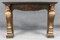 Carved Wood Mantle